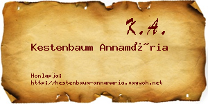 Kestenbaum Annamária névjegykártya