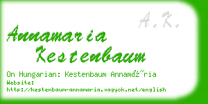 annamaria kestenbaum business card